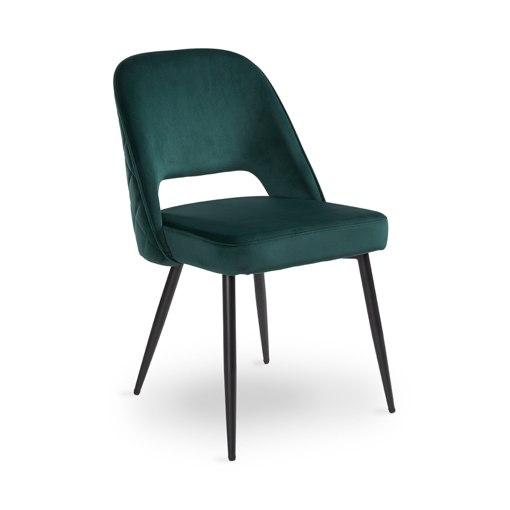 Hilda Dining Chair: Green Velvet